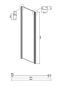 Душевой уголок Ambassador Intense IBB 110022202IBB-110IBB 130х110 стекло тонированное/профиль черный купить в интернет-магазине Sanbest