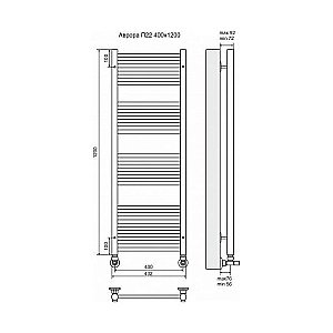 Полотенцесушитель водяной Terminus Аврора П22 400x1200 купить в интернет-магазине сантехники Sanbest