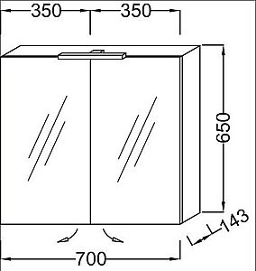 Зеркальный шкаф Jacob Delafon EB786-E16 ореховое дерево купить в интернет-магазине сантехники Sanbest