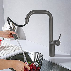 Смеситель для кухни Vincea VKF-107GM вороненая сталь купить в интернет-магазине сантехники Sanbest