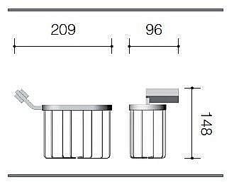Держатель освежителя воздуха двойной WATTEAU (122F) купить в интернет-магазине сантехники Sanbest