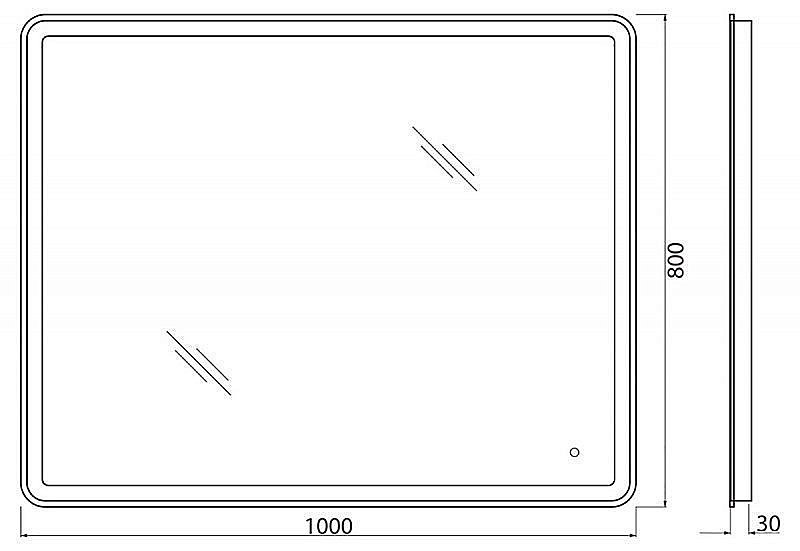 Зеркало BelBagno SPC-MAR-1000-800 в ванную от интернет-магазине сантехники Sanbest