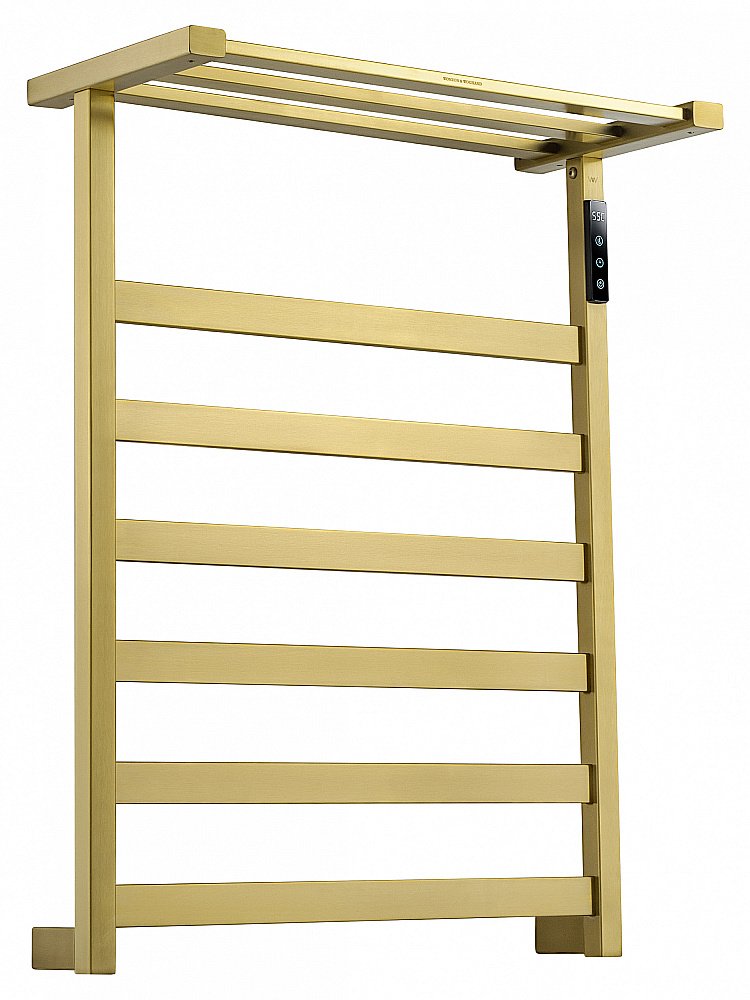 Полотенцесушитель электрический WONZON & WOGHAND FRANKFURT, Брашированное золото (WW-A1026-BG) купить в интернет-магазине сантехники Sanbest