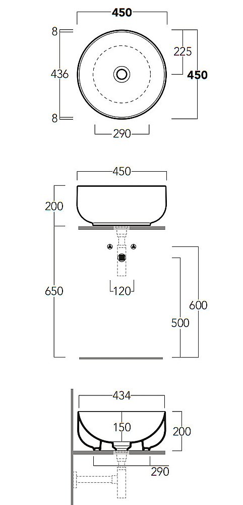 Раковина Simas Balloon BA01bi 45 купить в интернет-магазине Sanbest