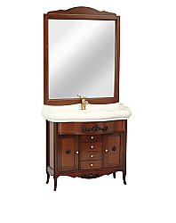 Тумба с раковиной Migliore Bella 100 Noce для ванной в интернет-магазине Sanbest