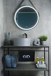 Раковина накладная Gid Esfera 41 Gm969 53335 серая матовая купить в интернет-магазине Sanbest