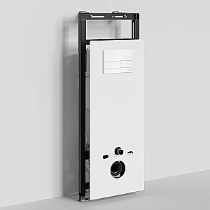Инсталляция для унитаза WasserKraft Salm 27TLT.010.ME.WH.WH04 с белой кнопкой купить в интернет-магазине сантехники Sanbest