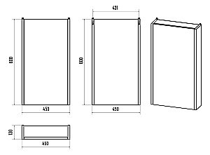 Зеркальный шкаф Misty Ива 45 П-Ива04045-01Л Дуб Вотан купить в интернет-магазине сантехники Sanbest