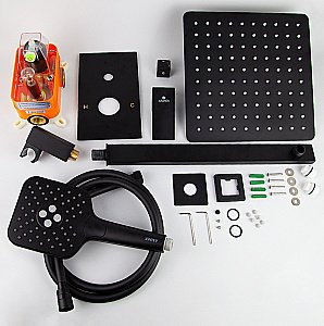 Душевая система Kaiser Sonat 34877-9 черная матовая купить в интернет-магазине сантехники Sanbest