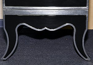 Пенал напольный Misty Анжелика 40 чёрный с серебром для ванной в интернет-магазине сантехники Sanbest