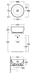 Раковина Simas Balloon BA01bi 45 купить в интернет-магазине Sanbest