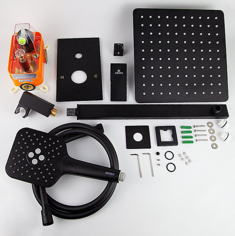 Душевая система Kaiser Sonat 34877-9 черная матовая купить в интернет-магазине сантехники Sanbest