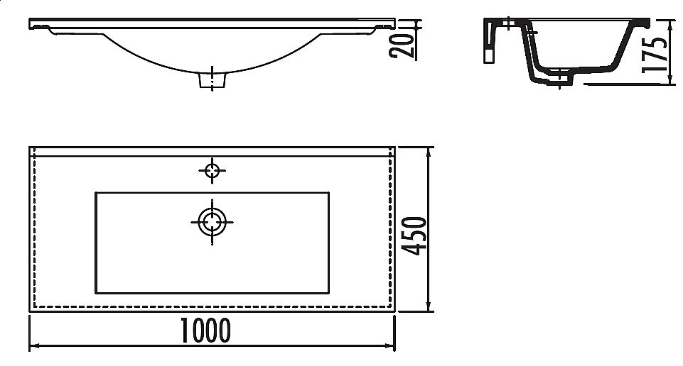 Раковина Creavit SU 100 SU100.00000 белая купить в интернет-магазине Sanbest