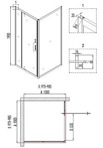 Душевой уголок Niagara Nova NG- 6602-08 100х100 купить в интернет-магазине Sanbest