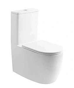 Напольный унитаз  SantiLine SL-5047 безободковый, с бачком, слив-торнадо, белый купить в интернет-магазине Sanbest