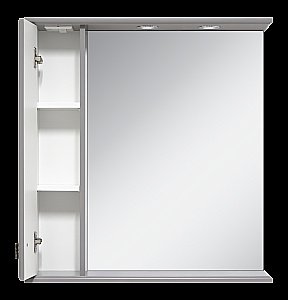 Зеркало со шкафом Misty Лувр 65 П-Лвр03065-1504 серый в ванную от интернет-магазине сантехники Sanbest