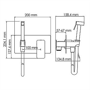 Гигиенический душ WasserKRAFT Aller 10638 хром купить в интернет-магазине сантехники Sanbest