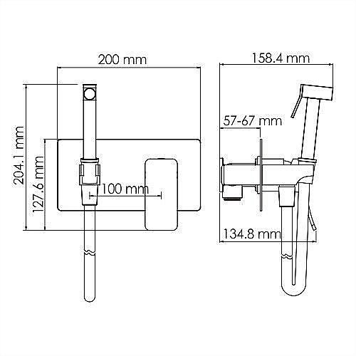 Гигиенический душ WasserKRAFT Aller 10638 хром купить в интернет-магазине сантехники Sanbest