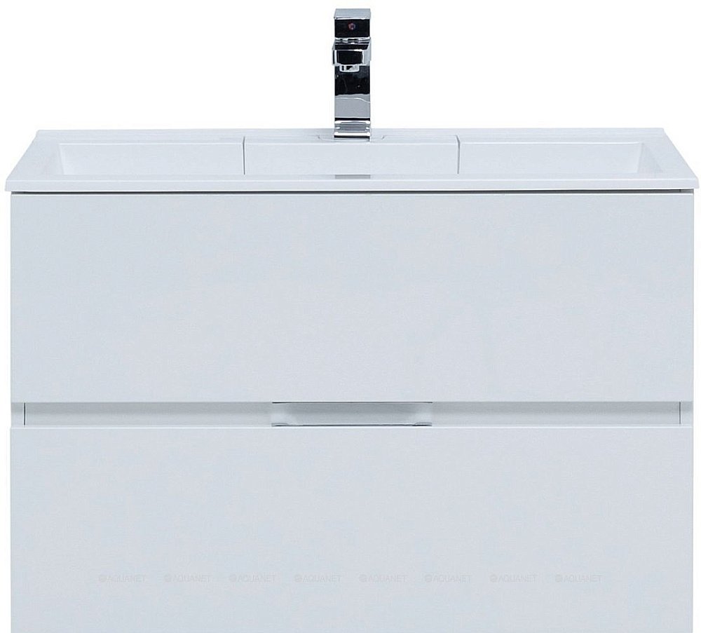 Тумба с раковиной Aquanet Алвита 235339 80 белый для ванной в интернет-магазине Sanbest