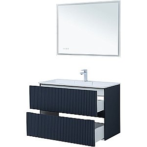 Тумба с раковиной Aquanet Джейн 100 313304 маренго для ванной в интернет-магазине Sanbest