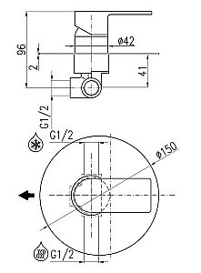 Смеситель для душа Rav-Slezak VLTAVA VT483L купить в интернет-магазине сантехники Sanbest