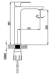 Смеситель для раковины Bien Casso BL21003105 купить в интернет-магазине сантехники Sanbest