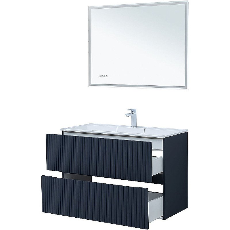 Тумба с раковиной Aquanet Джейн 100 313304 маренго для ванной в интернет-магазине Sanbest