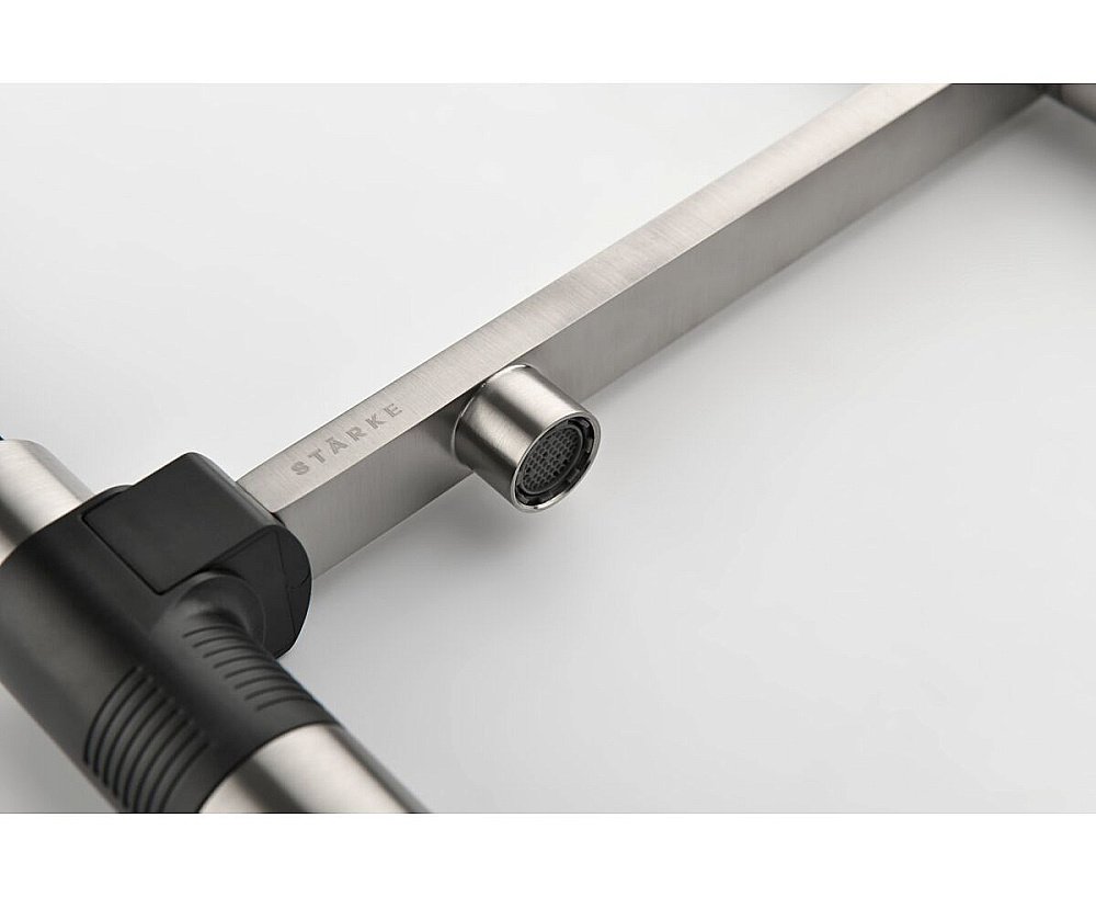 Смеситель для кухни Paulmark Gravity Gr213888-BS нержавеющая сталь купить в интернет-магазине сантехники Sanbest