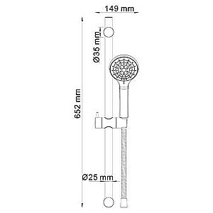 Душевая гарнитура WasserKRAFT A064 купить в интернет-магазине сантехники Sanbest