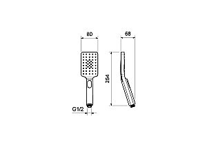 Душевая лейка Aquatek Лира AQ2005MB черная матовая купить в интернет-магазине сантехники Sanbest