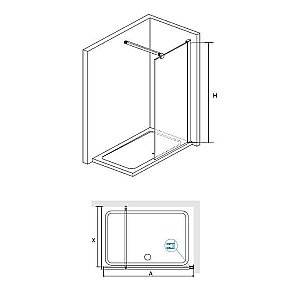 Душевое ограждение RGW Walk In WA-001 90 Прозрачное купить в интернет-магазине Sanbest