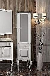 Пенал Опадирис Лаура 45 белый матовый/swarovski хром/правый купить в интернет-магазине сантехники Sanbest