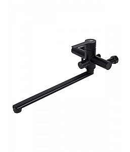 Смеситель для ванны Agger Easy A3121144 с душевым набором, черный матовый купить в интернет-магазине сантехники Sanbest