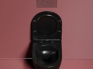 Унитаз подвесной Ceramica Nova Modena CN6063MB безободковый, с крышкой микролифт, черный матовый купить в интернет-магазине Sanbest
