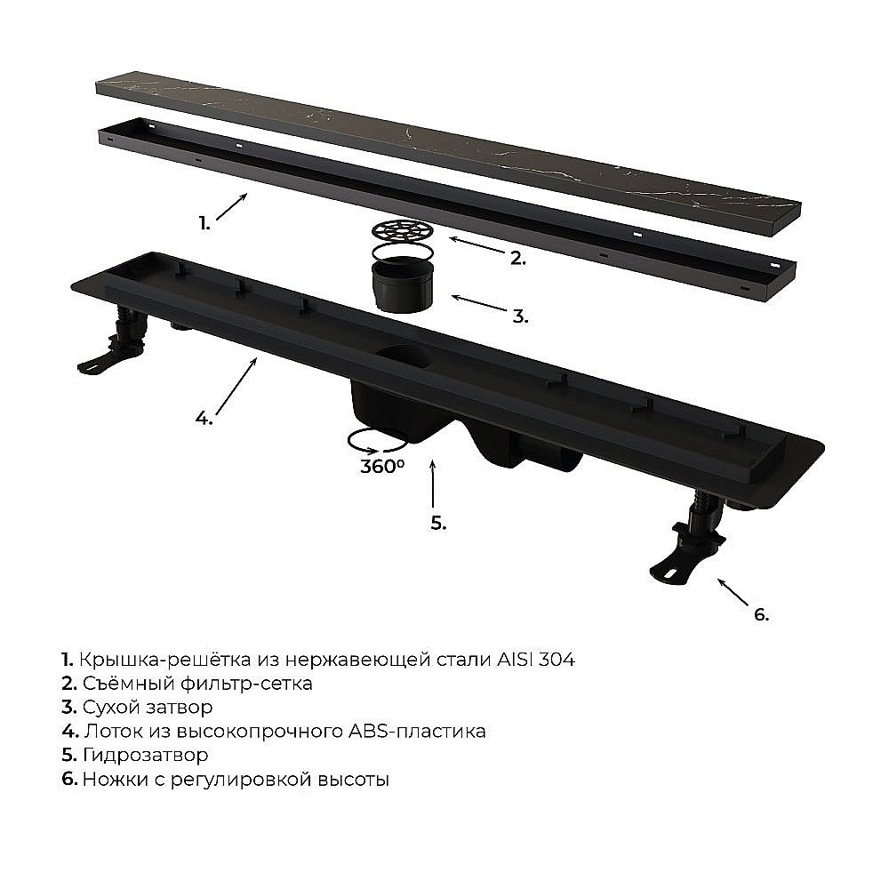 Душевой лоток RGW Drain Leo-31 купить в интернет-магазине Sanbest