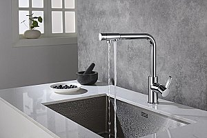 Смеситель для кухни Timo Hette 1026/00F хром купить в интернет-магазине сантехники Sanbest