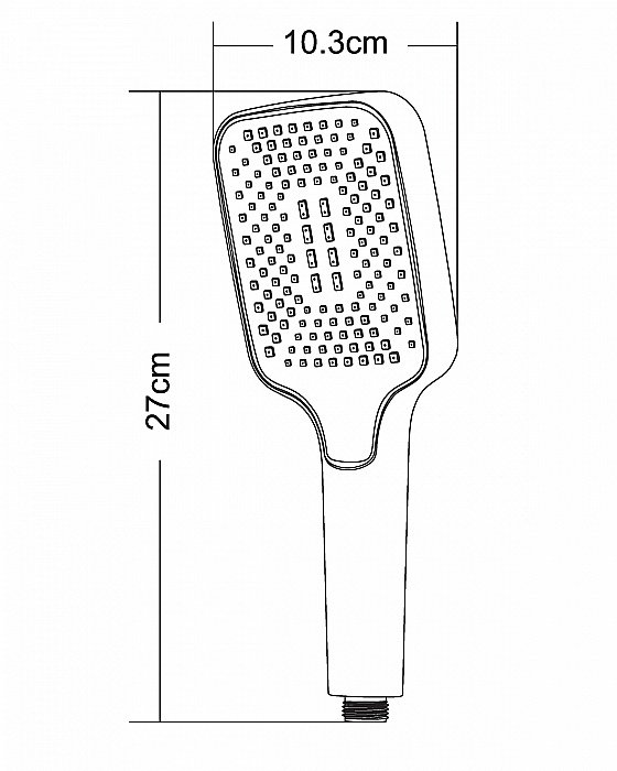Душевая лейка Orange S14HSb черный купить в интернет-магазине сантехники Sanbest