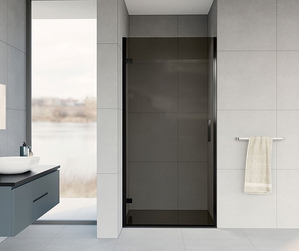 Душевая дверь Vincea FLEX VDP-1F 90 черный/тонированное купить в интернет-магазине Sanbest