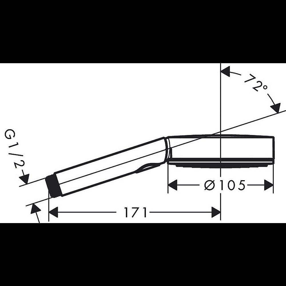 Душевая лейка Hansgrohe Pulsify 24100670 черный матовый купить в интернет-магазине сантехники Sanbest