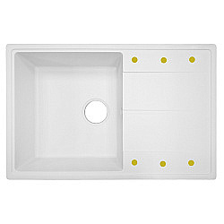 Кухонная мойка Azario Izmir 74х48 CS00097681 белая купить в интернет-магазине сантехники Sanbest