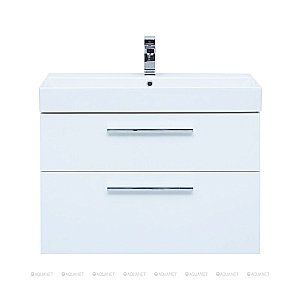 Тумба с раковиной Aquanet Nova 249920 85 белый глянец для ванной в интернет-магазине Sanbest