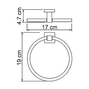 Полотенцедержатель кольцо WasserKRAFT Lippe K-6560 купить в интернет-магазине сантехники Sanbest
