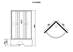 Душевая кабина Niagara Eco NG-7508-14ВК 90х90 купить в интернет-магазине Sanbest