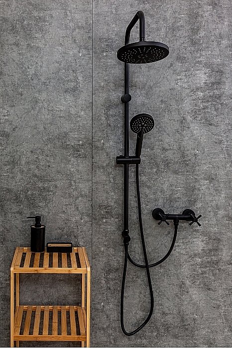 Душевая система Orange Mia M34-922b черный матовый купить в интернет-магазине сантехники Sanbest