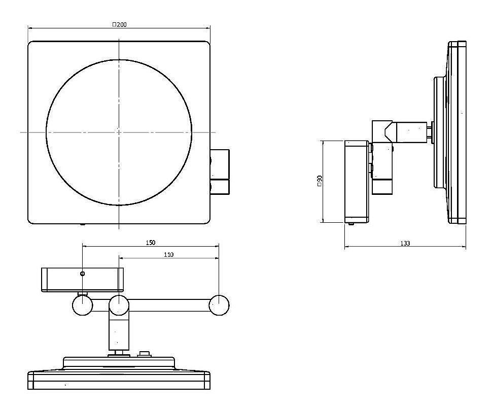 Зеркало косметическое Langberger Ledro 73485 купить в интернет-магазине сантехники Sanbest