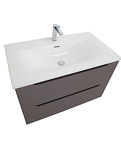 Тумба с раковиной BelBagno 90 ETNA-900-2C-SO-GSO+BB-8099-90 темно-серая матовая для ванной в интернет-магазине Sanbest