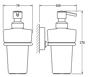 Дозатор жидкого мыла FBS Luxia LUX 009 купить в интернет-магазине сантехники Sanbest