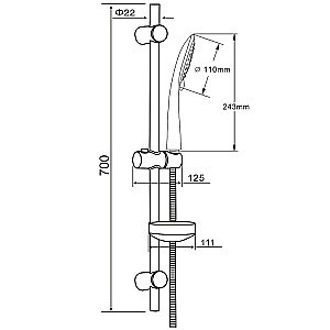 Душевой гарнитур Orange O-Shower OS705cr хром купить в интернет-магазине сантехники Sanbest