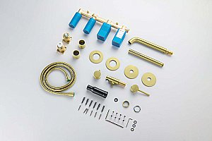 Смеситель для ванны Aquatek Европа AQ1344BG золото шлифованное купить в интернет-магазине сантехники Sanbest