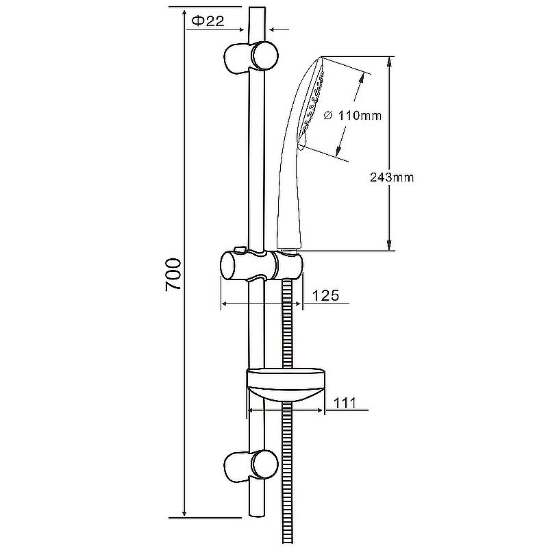 Душевой гарнитур Orange O-Shower OS705cr хром купить в интернет-магазине сантехники Sanbest